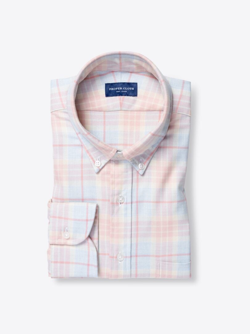 Melange Light Blue Rose and Yellow California Plaid 