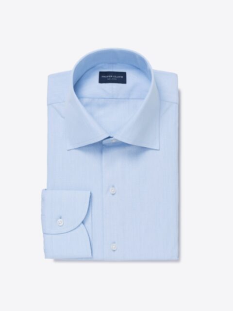Shop Thomas Mason Luxury Light Blue End-on-End