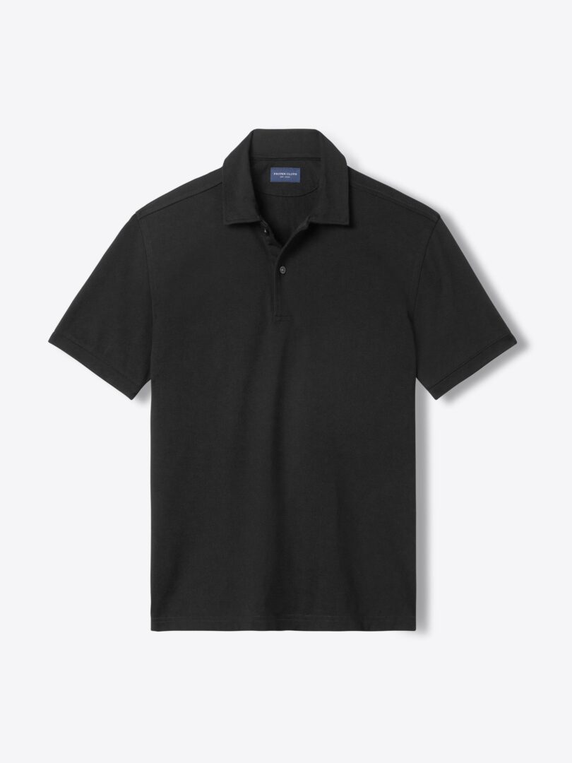 Canclini Black Easy Care Knit Pique 
