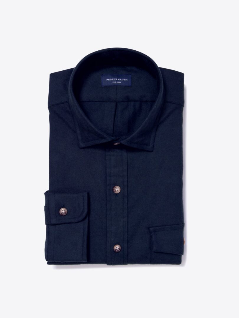 Teton Midnight Blue Flannel Men's Dress Shirt 