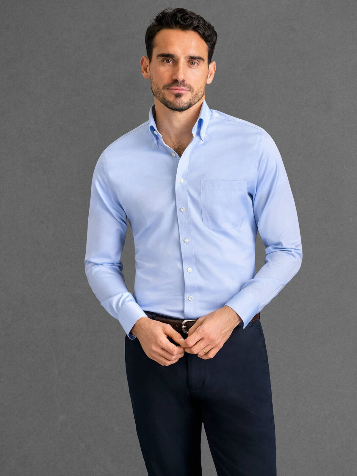 Men's White Non-Iron Button Down Oxford Shirt