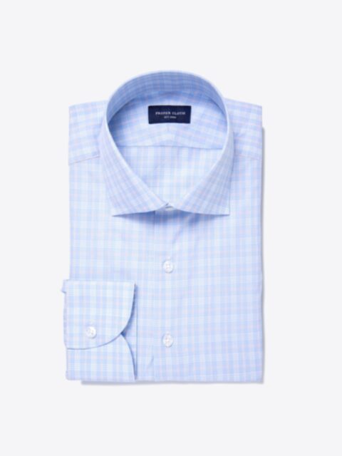 Shop Venezia 140s Blue and Red Multi Check