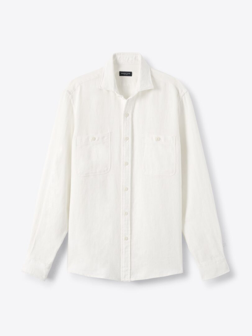 Men’s Japanese Washed Off White Heavy Rustic Linen Thumb