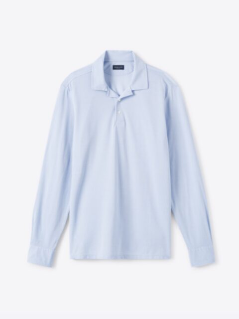Shop Sullivan Light Blue Easy Care Knit Pique