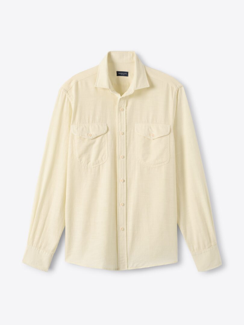 Albini Butter Yellow Lightweight Slub Twill 