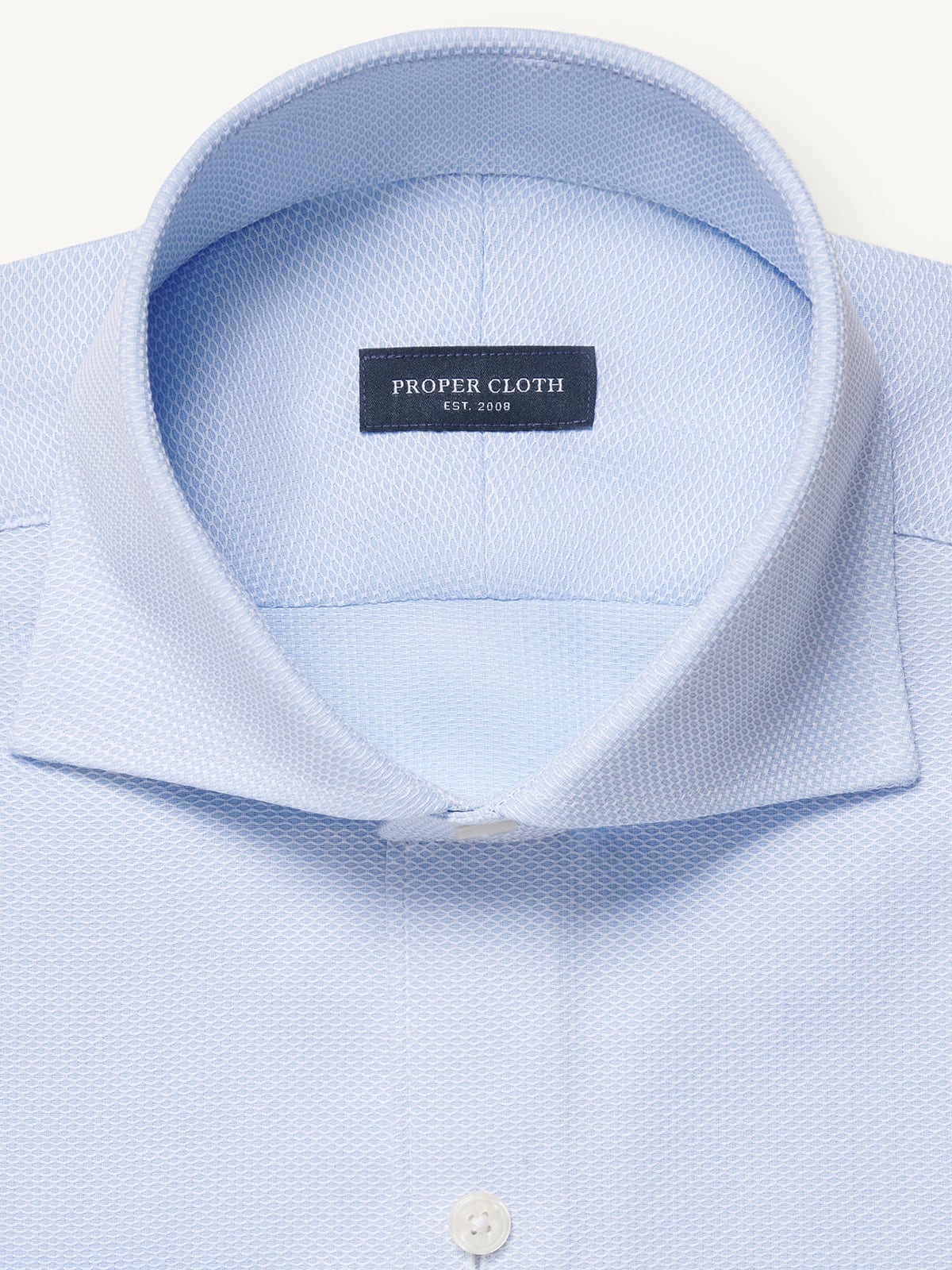 Proper Cloth Men's Albini Light Blue Giro Inglese Weave Custom Dress Shirt - Blue, Size: 20, Big, Tall, 100% Cotton Proper Cloth Men's Albini Light Blue Giro Inglese Weave Custom Dress Shirt - Blue, Size: 20, Big, Tall, 100% Cotton