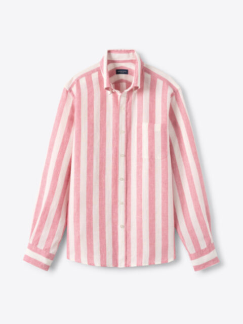 Suggested Item: Portuguese Salmon Wide Stripe Linen
