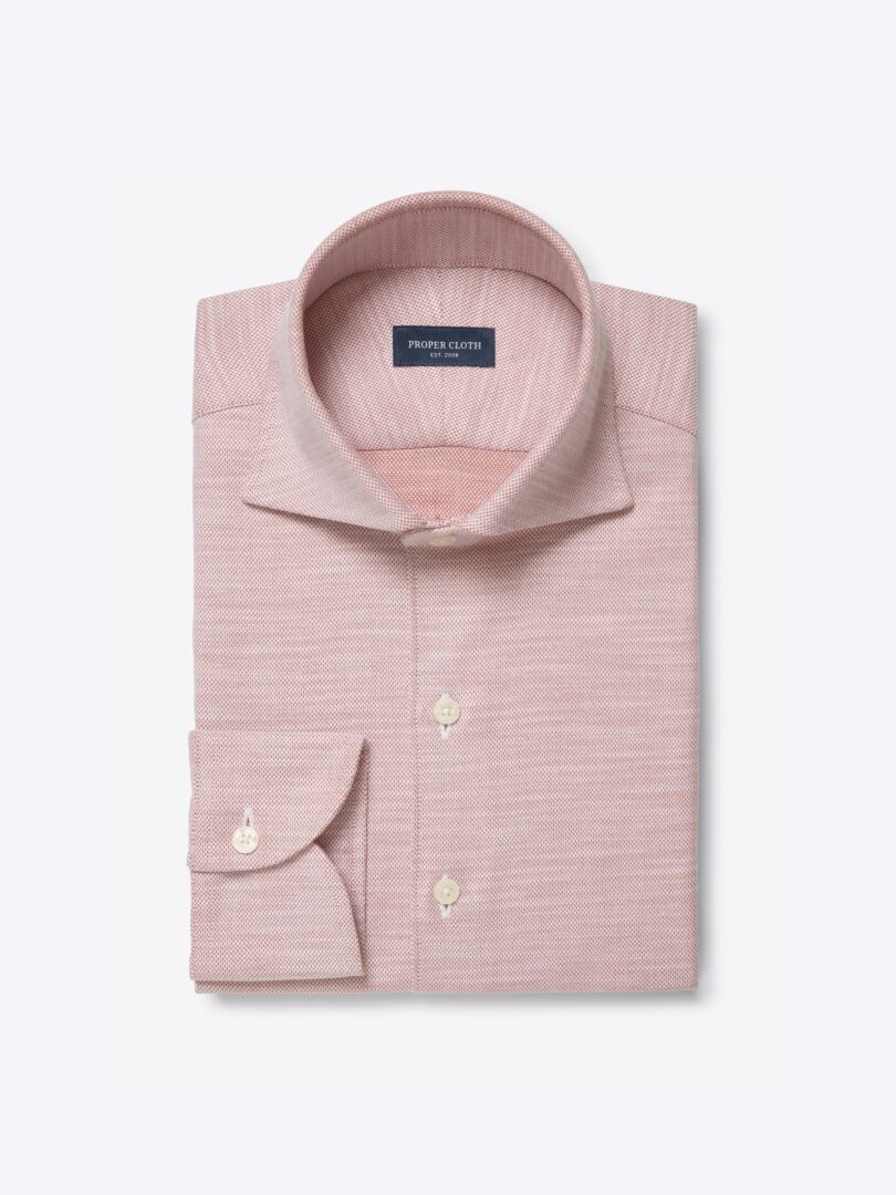 Men’s Amalfi Burnt Red Stretch Pique Thumb