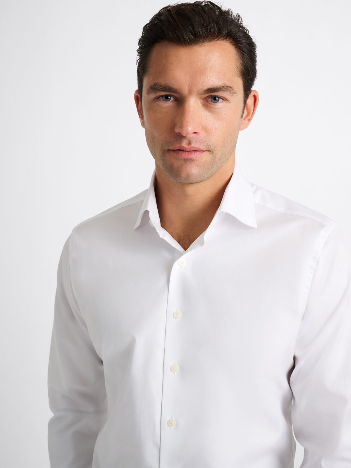 Thomas Mason White 100s Fine Twill Shirt by Proper Cloth