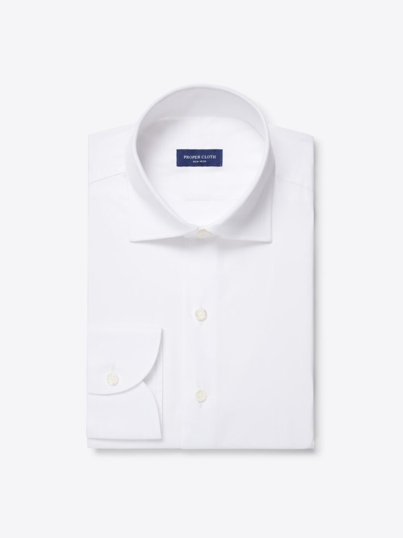 Men’s Thomas Mason Cream Cotton and Silk Blend Thumb