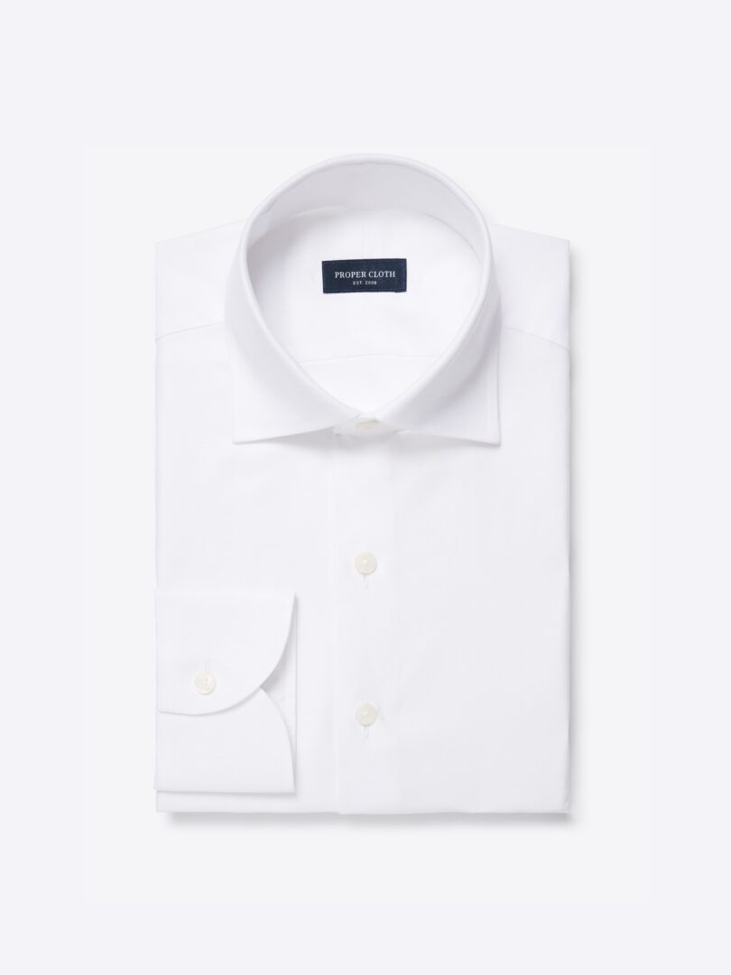 Men’s Thomas Mason White Cotton and Linen Blend Thumb