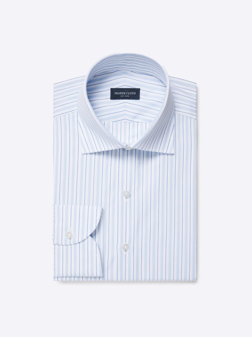 Men’s Stanton 120s Blue Pencil Stripe Thumb