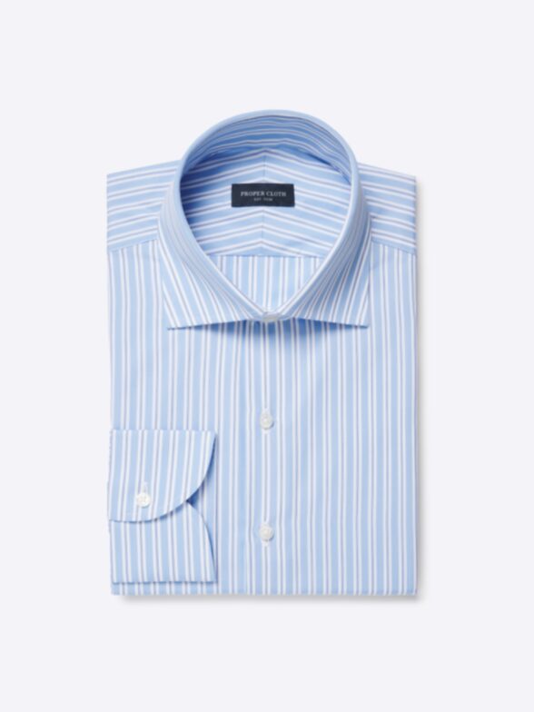 Thumb Photo of Stanton 120s Blue Fine Fancy Stripe