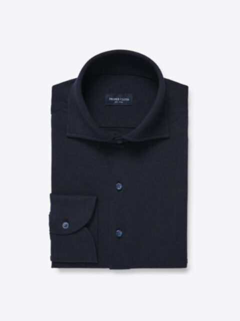 THE SHISHIKUI open collar / NAVY