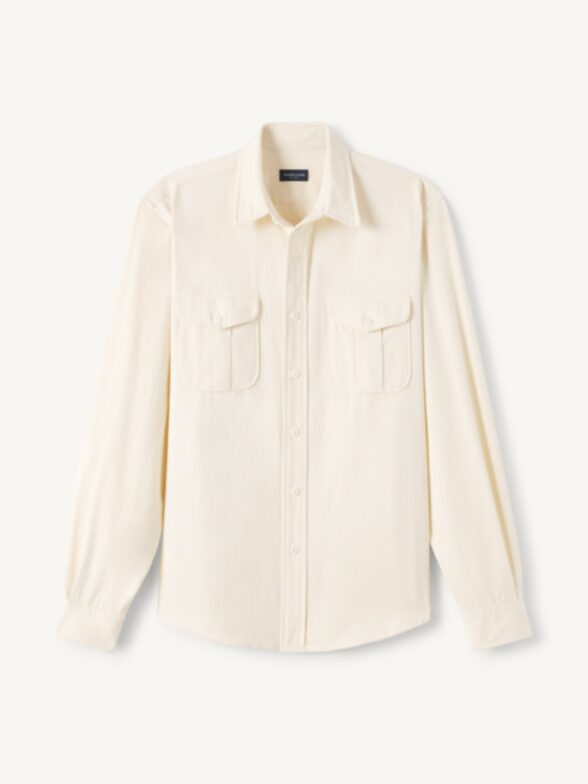 Thumb Photo of Japanese Cream Selvedge Cotton Field Shirt