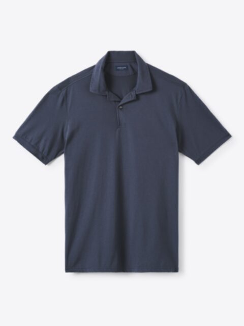 The Goldfinch Pique Golf Polo in Navy