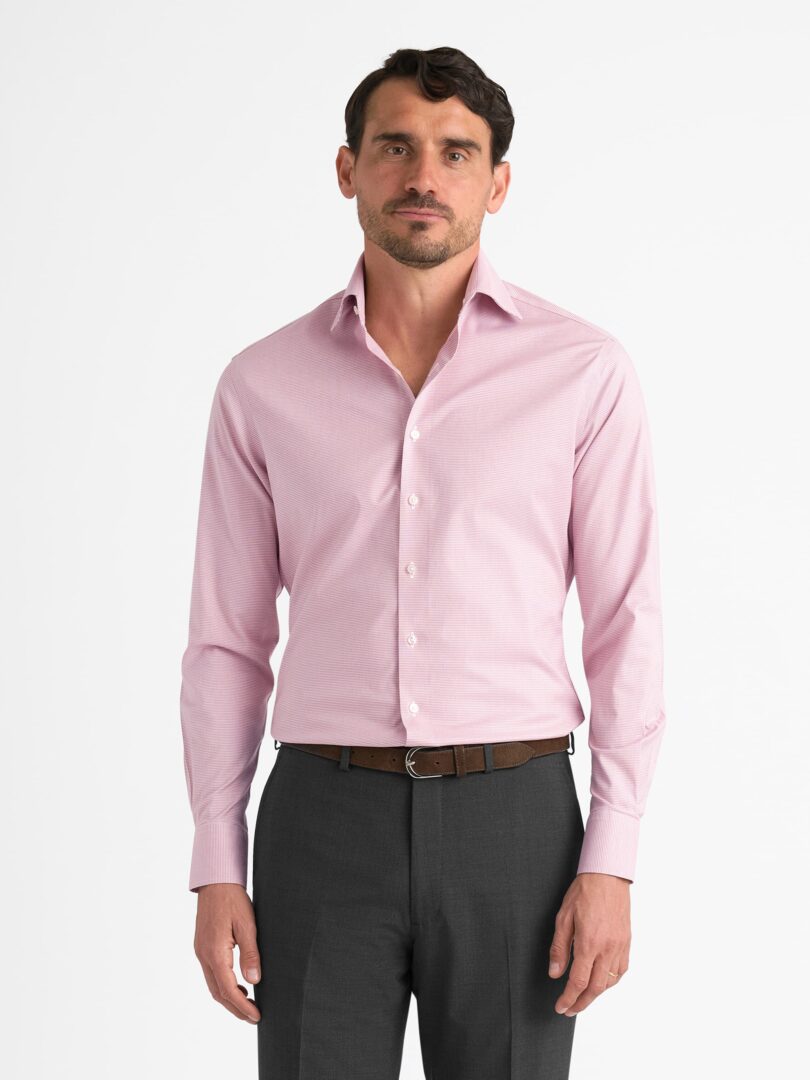 Non-Iron Stretch Rose Houndstooth Thumb Detail