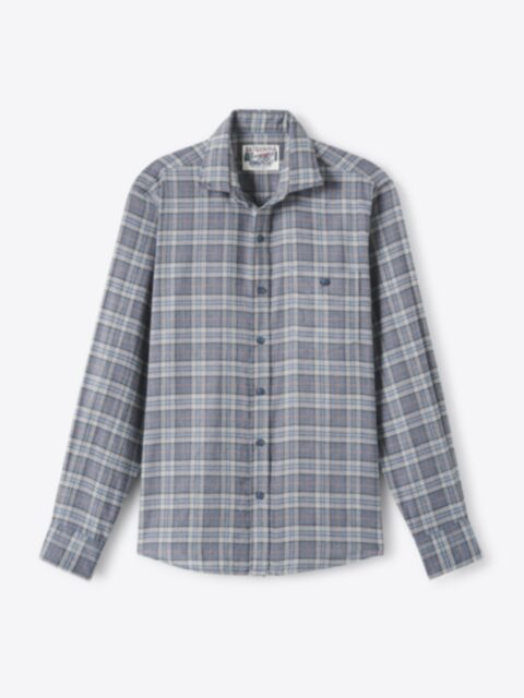 Shop Satoyama Slate Grey and Sky Plaid