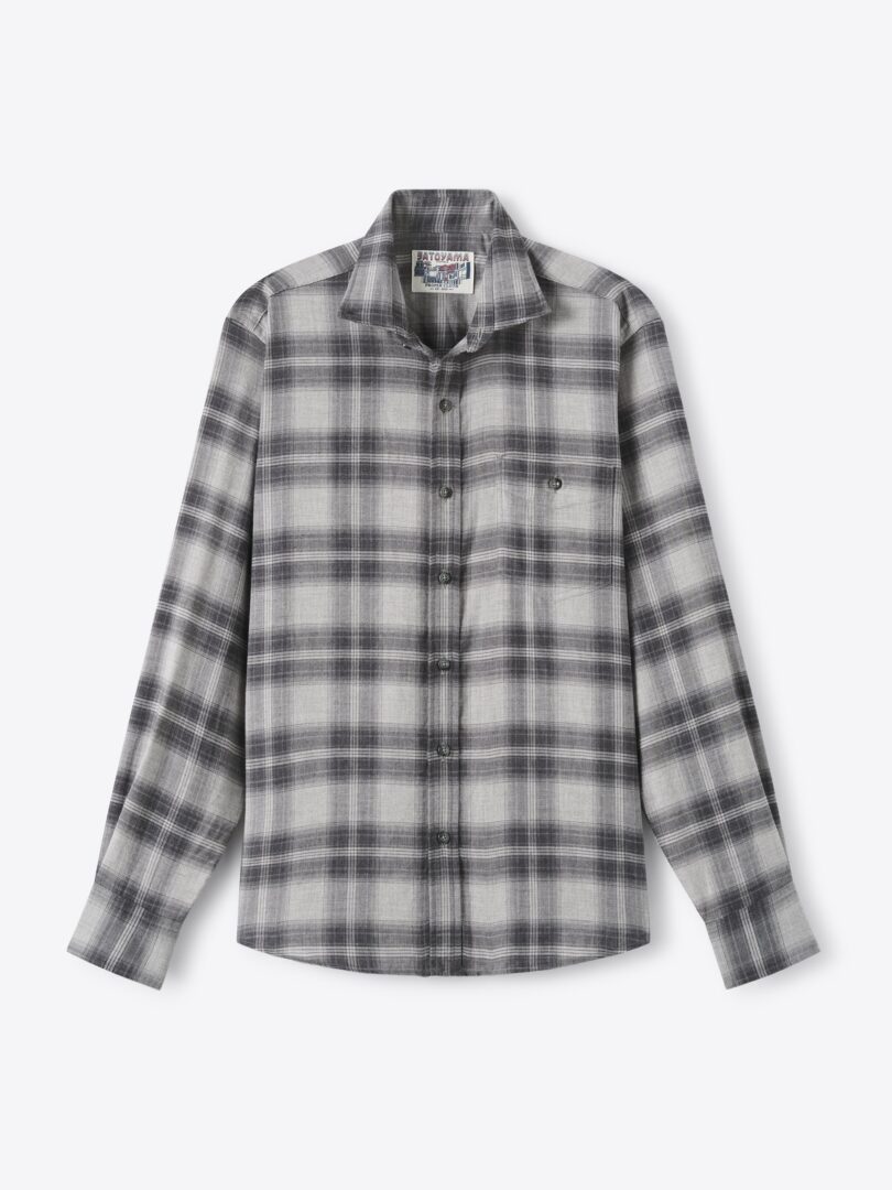 Men’s Satoyama Grey and Charcoal Plaid Thumb