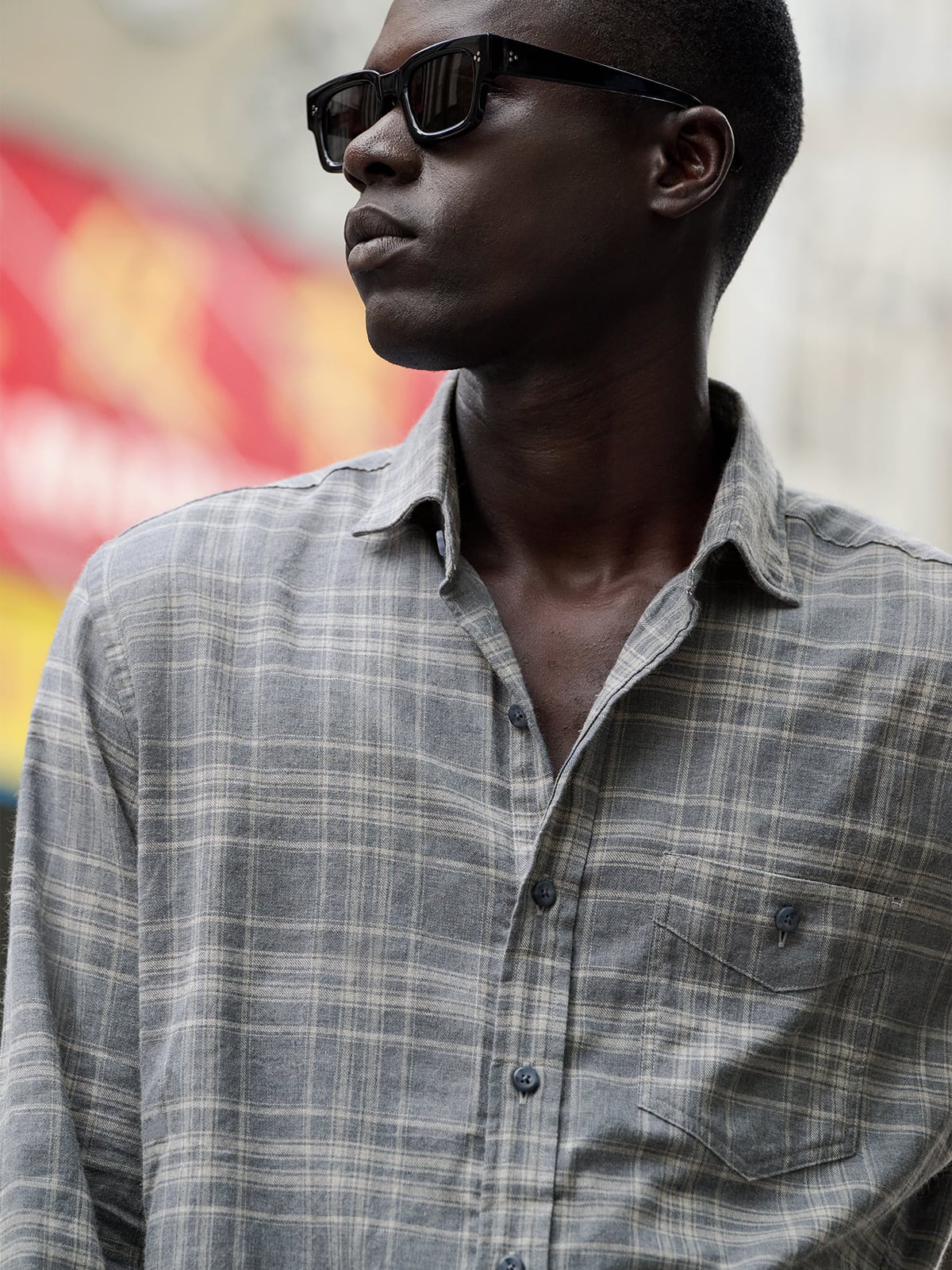 slate grey dress shirt Satoyama and Plaid New in all dresses