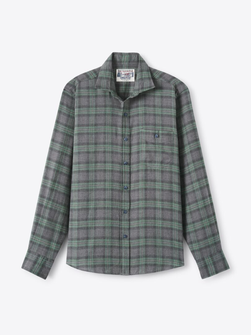 Men’s Satoyama Sage Charcoal and Grey Plaid Thumb