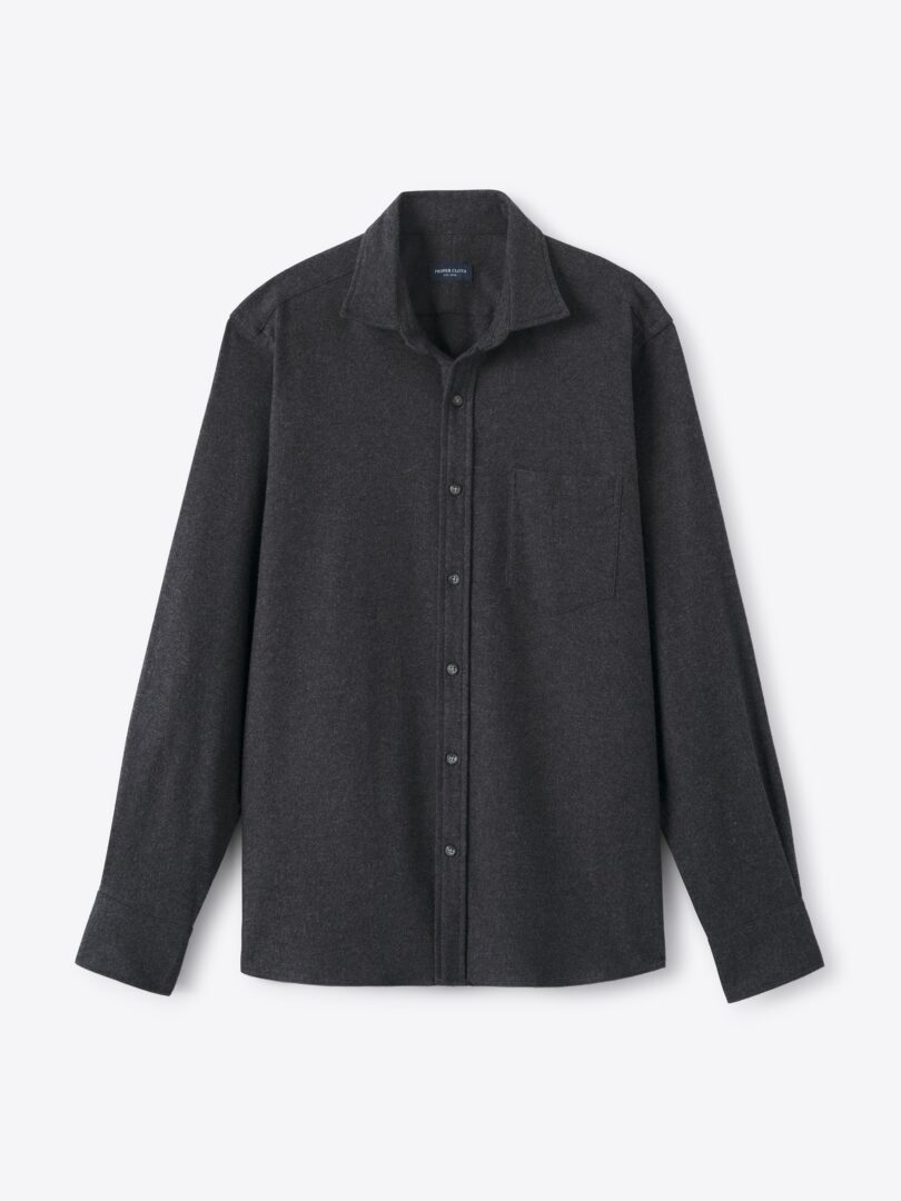 Men’s Teton Charcoal Melange Twill Flannel Thumb