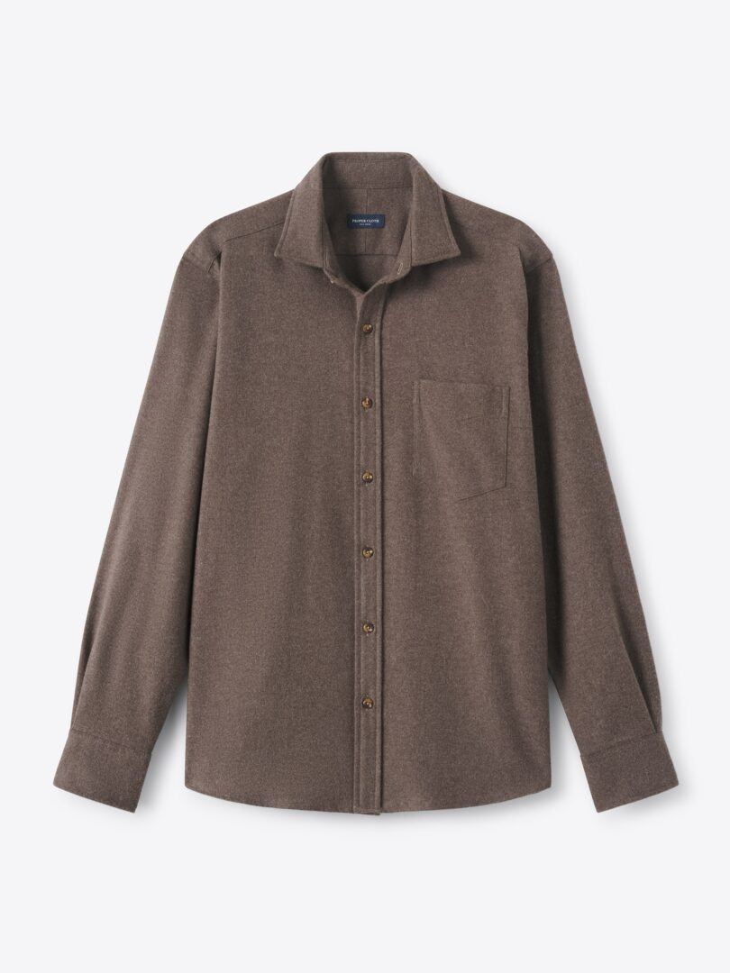 Men’s Teton Taupe Melange Twill Flannel Thumb