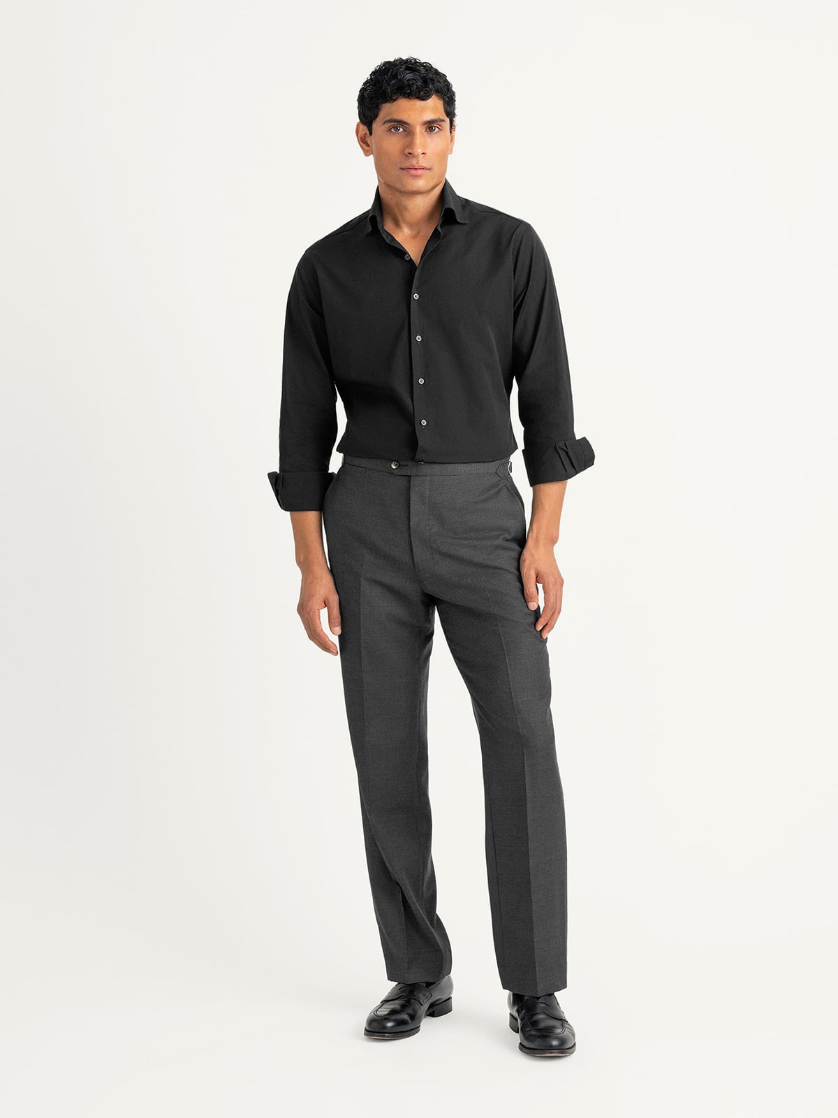 The Stanton Broadcloth Dress Shirt in Black