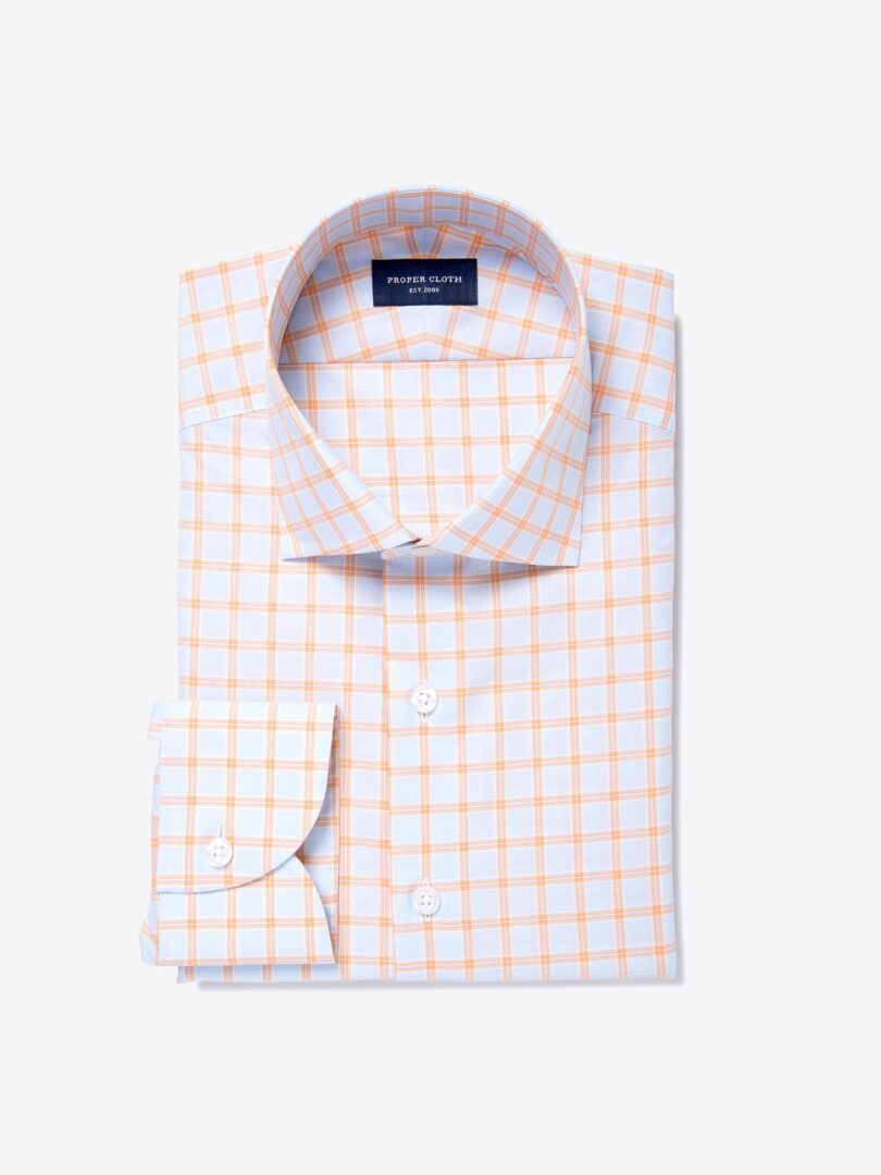 Suffolk Light Blue and Orange Check Tailor Made Shirt 