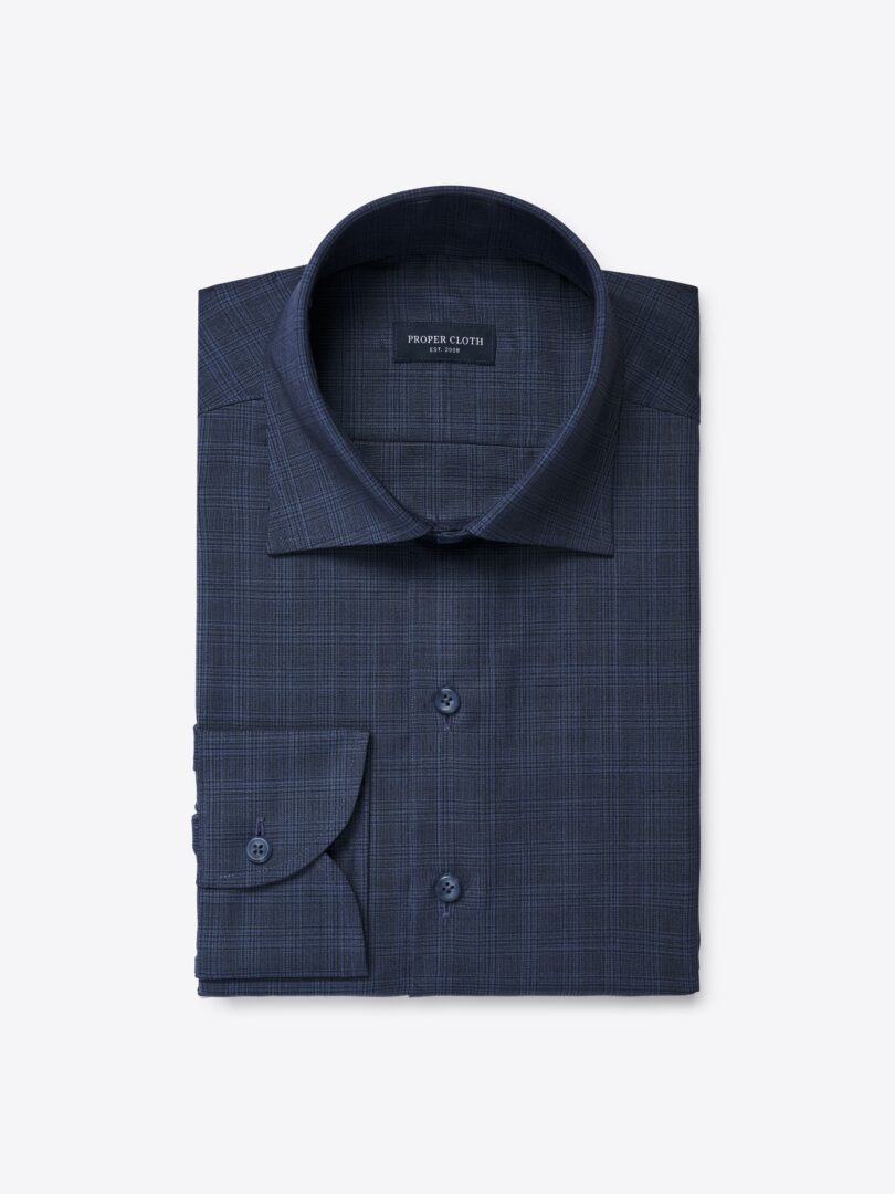 Men’s Reda Slate Small Plaid Merino Wool Thumb