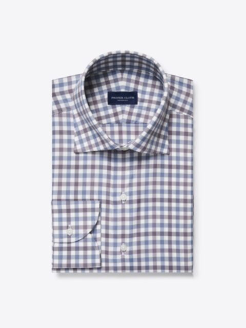 Shop Blue and Grey Large Gingham Performance Blend