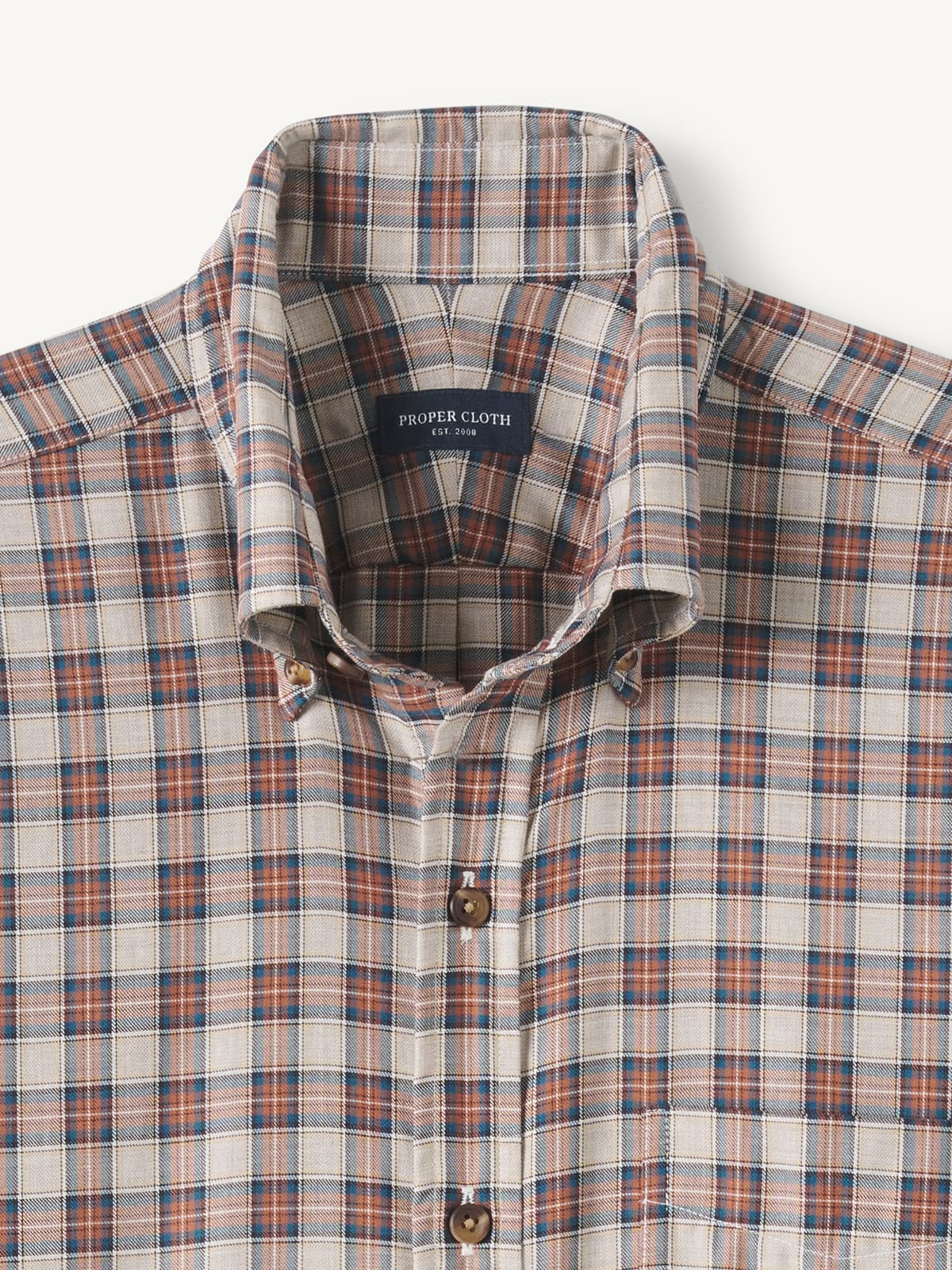 Proper Cloth Men's Portuguese Grey Rose and Blue Plaid Sport Shirt - Black, Size: L, Regular, 100% Cotton Proper Cloth Men's Portuguese Grey Rose and Blue Plaid Sport Shirt - Black, Size: L, Regular, 100% Cotton
