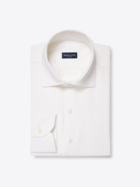 Thumb Photo of Thomas Mason Ivory Cotton and Cashmere Flannel