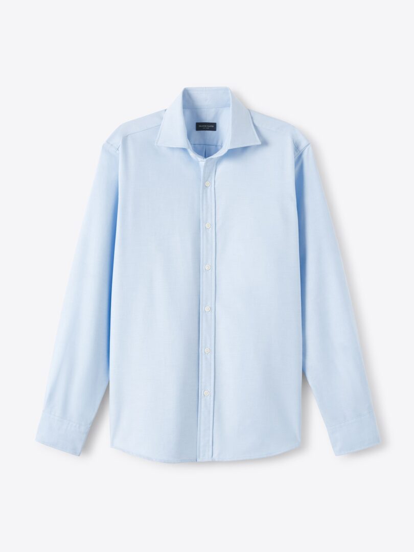 American Pima Light Blue Oxford Cloth Spread Collar Product Image