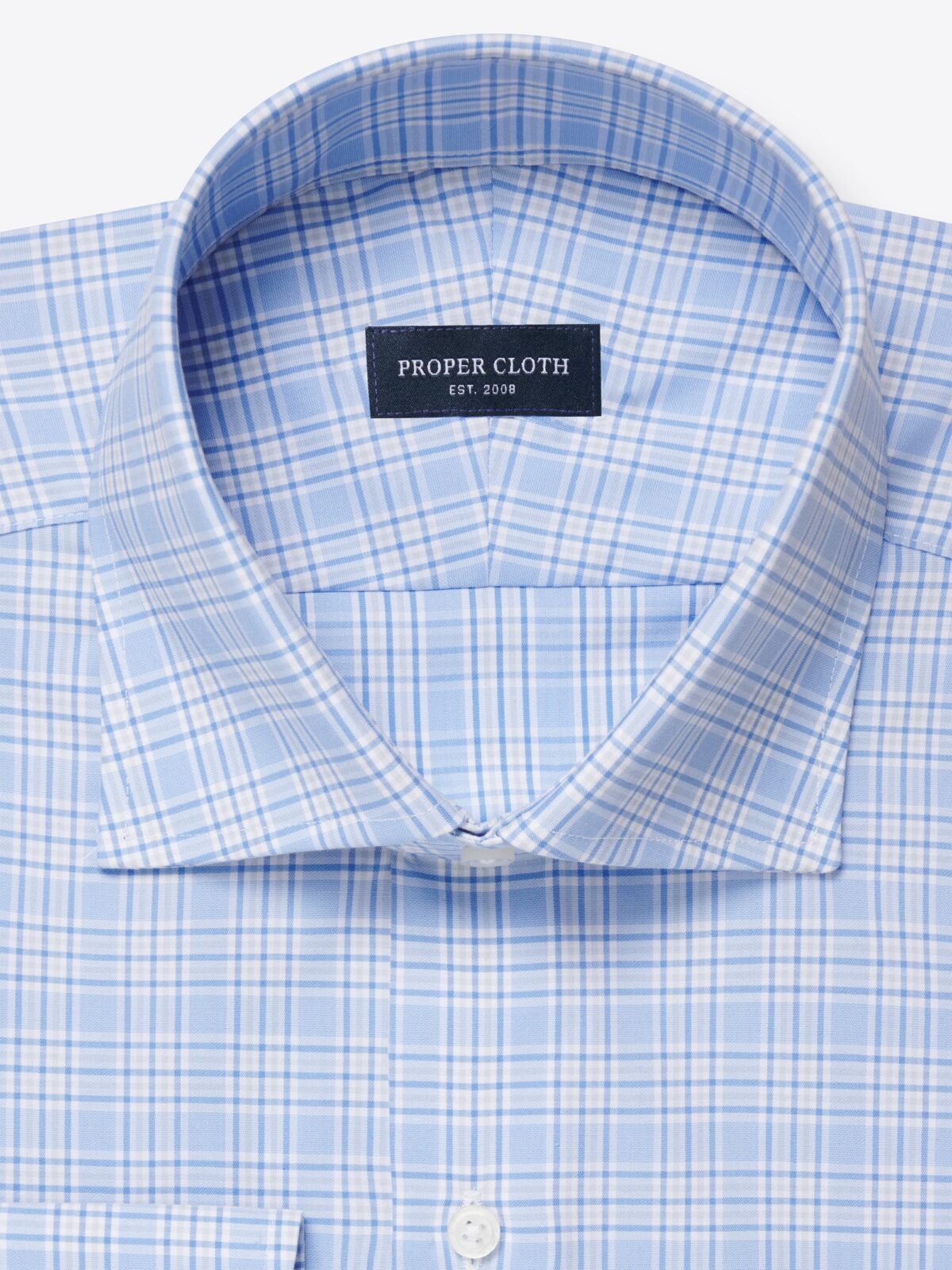 The Thomas Mason Wrinkle-Resistant Dress Shirt in Light Blue Tonal