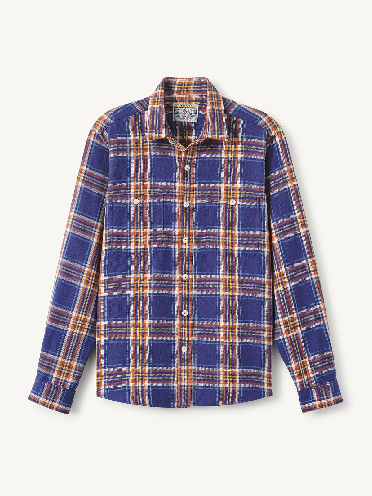 blue and gold dress shirt LIMITED EDITION FLEUR DE MARE LONG SLEEVE BUTTON DOWN SHIRT main image 0
