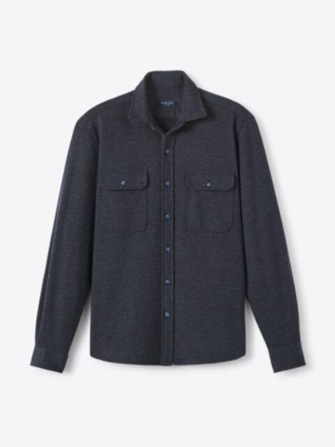 Suggested Item: Dark Slate Melange Flannel Sweater Shirt
