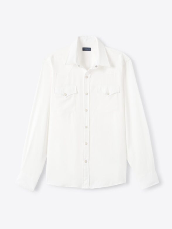 Thumb Photo of White Tencel Western Shirt