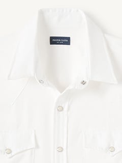 The Laramie Tencel Western Shirt in White