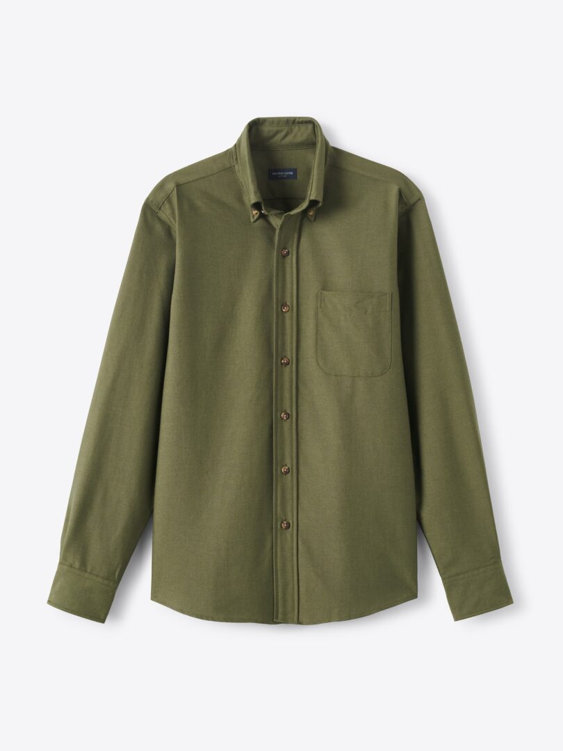 American Pima Dark Olive Oxford Cloth Product Image