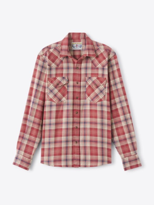Thumb Photo of Jackson Red Navy and Beige Country Plaid Western Shirt