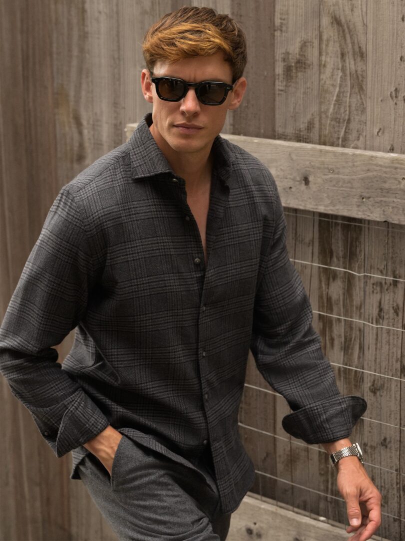 The Beacon Flannel Sport Shirt Detail