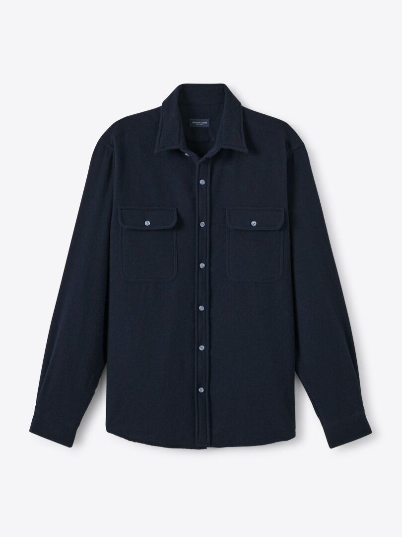 Men’s Subalpino Navy Brushed Wool Thumb