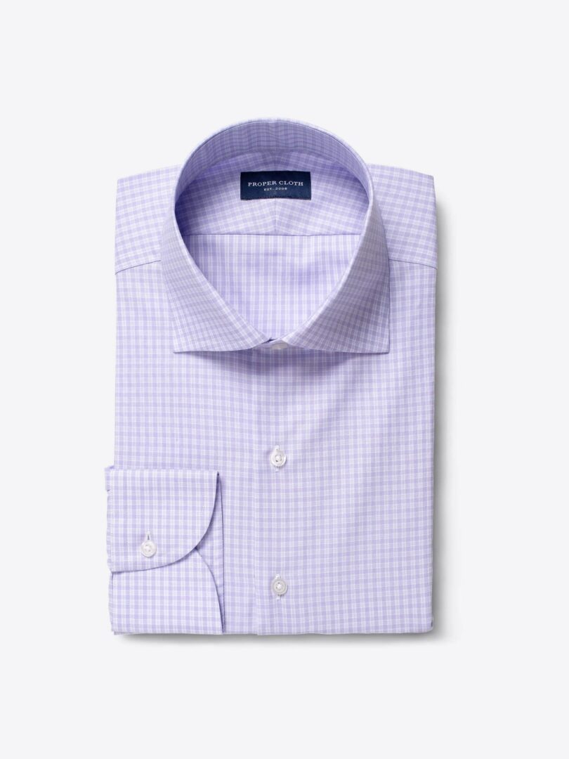 Chambers Lavender Check Dress Shirt 