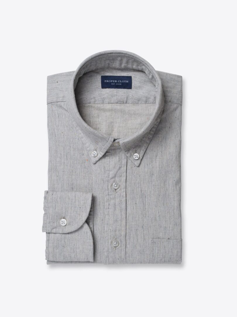 Albiate Light Grey Recycled Cotton Twill 