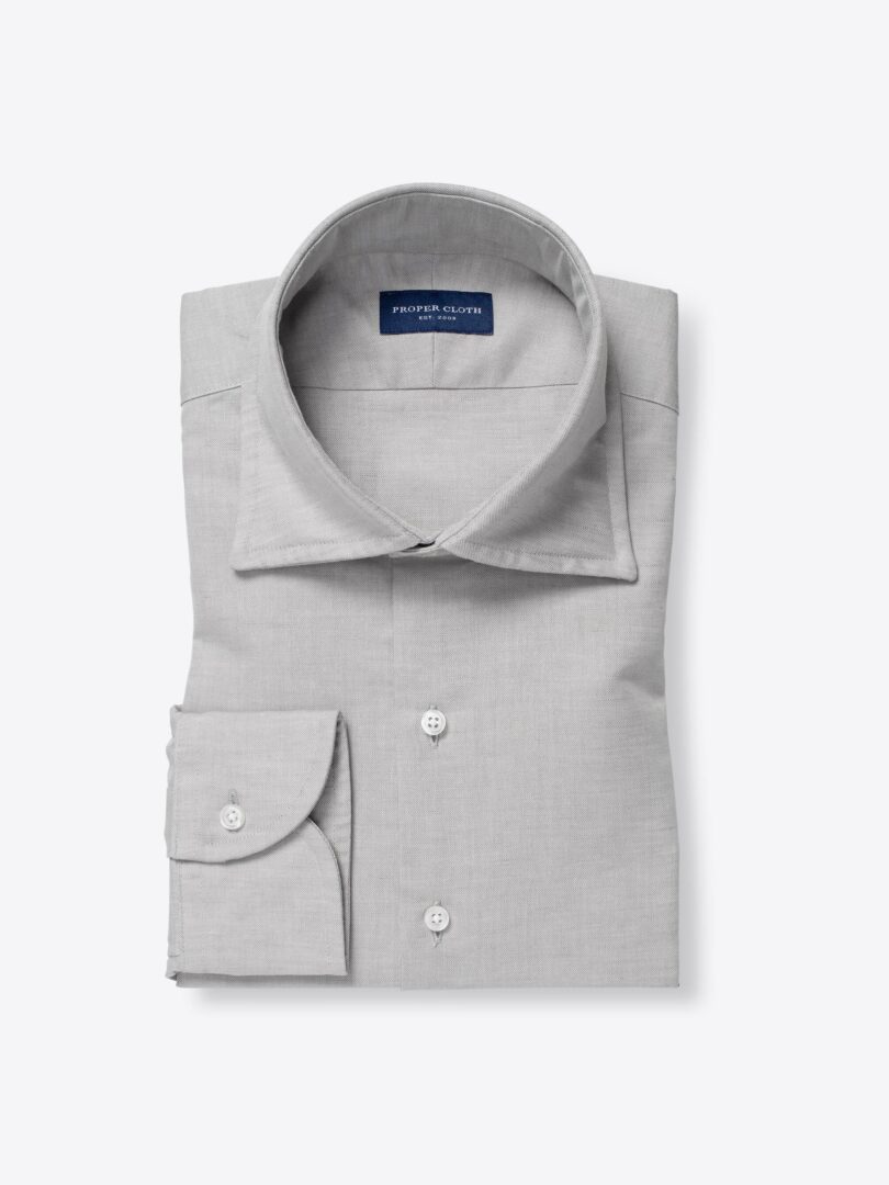 Portuguese Grey Cotton Linen Oxford 