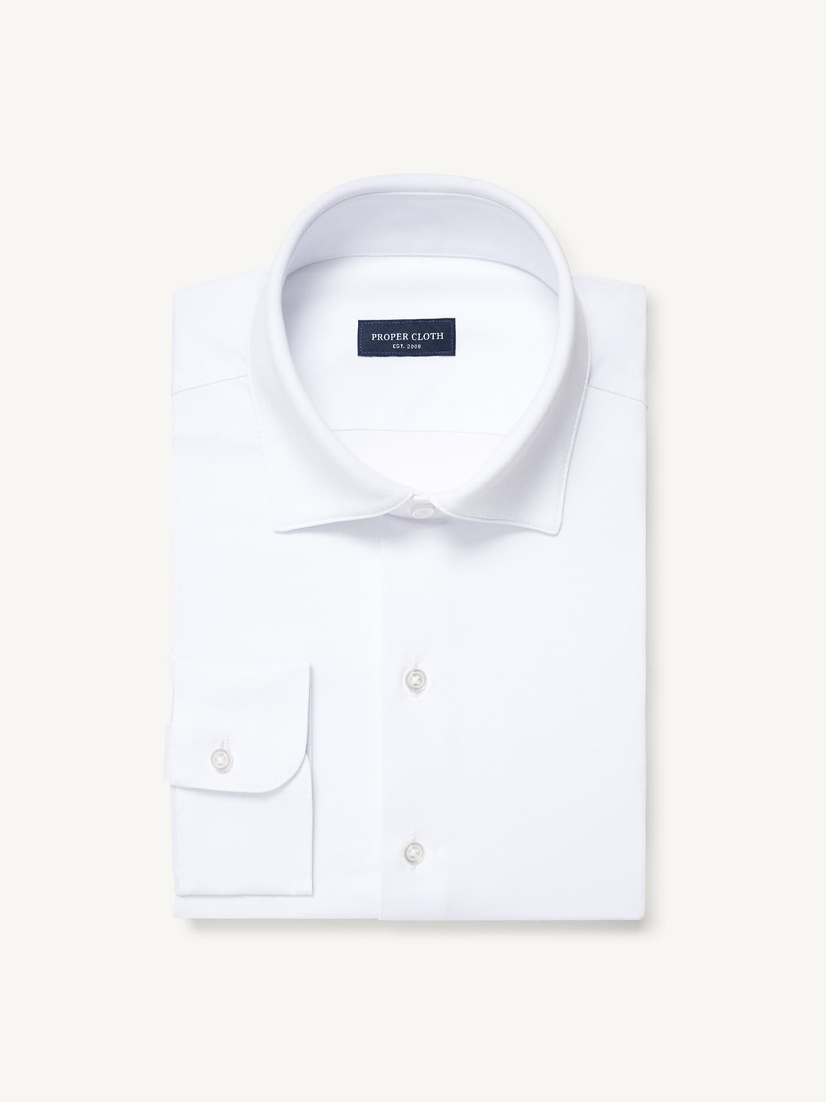 White Performance Easy Care Knit Dress Shirt Shirt