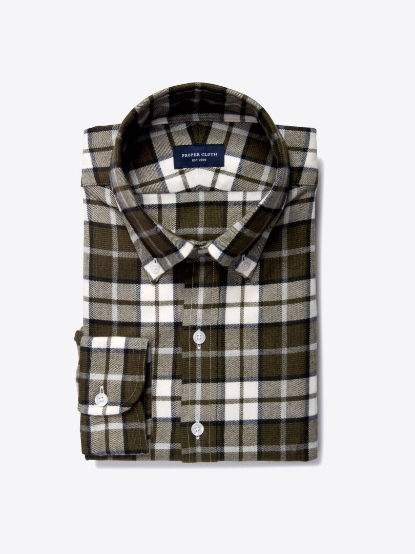 Canclini Pine Plaid Beacon Flannel Custom Made Shirt 