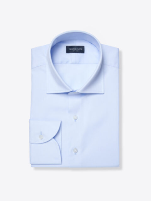 Thomas Mason Light Blue Royal Oxford Custom Dress Shirt Shirt by