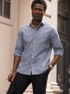 The Gingham Shirt in Navy